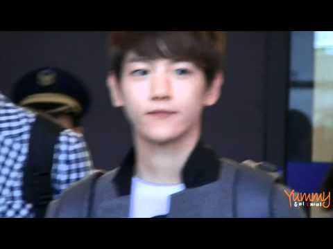 [fancam]120609 EXO-K at Taoyuan Airport (Baekhyun Focus)