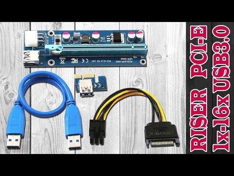 Переходник или райзер PCI-E для майнинга на видеокартах. Riser PCI-E x1 to x16 USB 3.0. Aliexpress