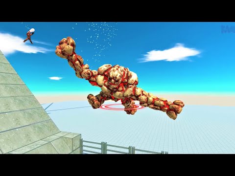 SLIDE DOWN OBSTACLE FOR PIG animal revolt battle simulator