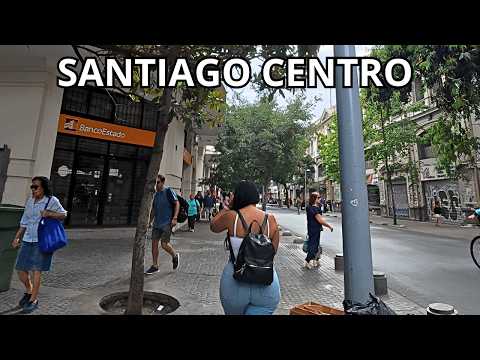 Plaza de Armas & Catedral | Santiago Centro 🇨🇱 (4K) | Chile Walking Tour