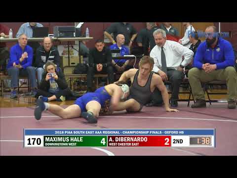 2018-03-03 170 lb Final - Maximus Hale (Downingtown West) vs Andrew DiBernardo (West Chester East)