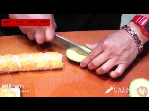How to make Atlantic Salmon rainbow rolls sushi
