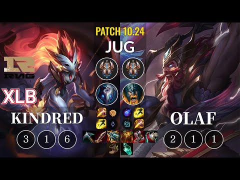RNG XLB Kindred vs Olaf Jungle - KR Patch 10.24