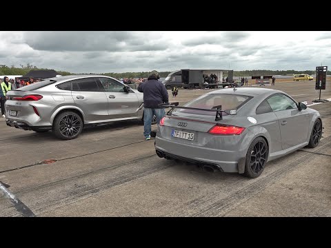 Thumbnail for BMW X6M Competition (625HP) vs 900HP Audi TT RS TTE855 MTR Performance (900HP) by BMW X6