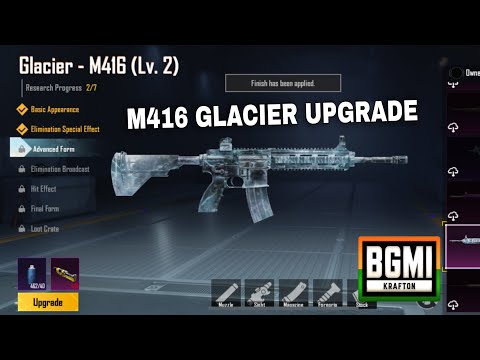 Finally 🔥 Upgrade M416 Glacier Level 3 | M416 Glacier Upgrade | M416 Glacier Full Upgraded BGMI
