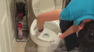 How to Clean the Inside Toilet Rim with an Eraser Sponge