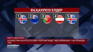 ҚАЗАҚСТАН ҚАУІПСІЗ ЕЛДЕР РЕЙТИНГІНДЕ ТМД БОЙЫНША 1-ШІ ОРЫНДА ТҰР