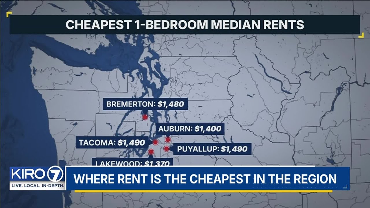 Where is rent the cheapest in the Seattle area?