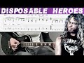 METALLICA DISPOSABLE HEROES Guitar Cover With TAB Lesson