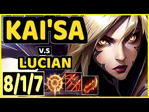 SEDRION (KAI'SA) vs LUCIAN - 8/1/7 KDA BOTTOM ADC CHALLENGER GAMEPLAY - EUW
