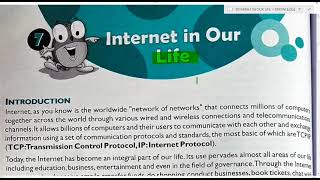 FASTRACK TO COMPUTER APPLICATIONS PART-1CLASS-9 CH-7 INTERNET IN OUR LIFE