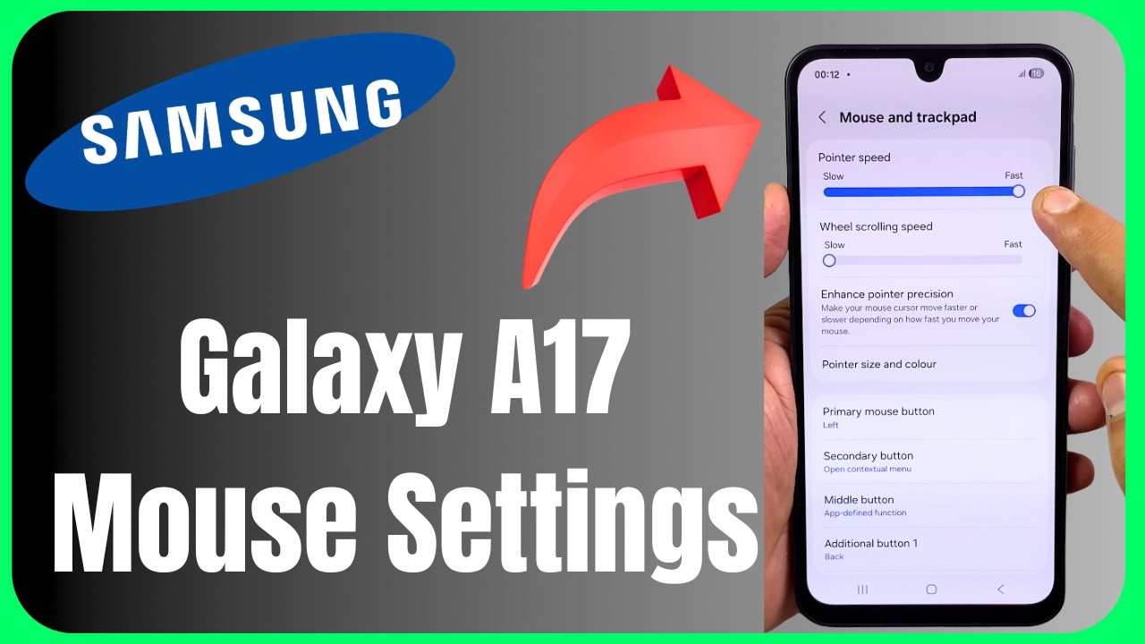 Galaxy A17 Mouse Settings | Faster Pointer Speed in 2 Minutes