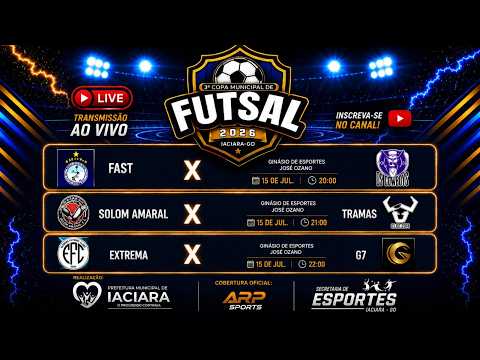 3ª COPA MUNICIPAL DE FUTSAL-IACIARA-GO - AO VIVO COM IMAGENS