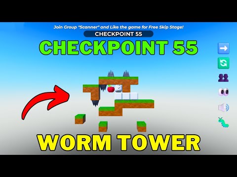 How To Complete Worm Tower Checkpoint 55 | Roblox