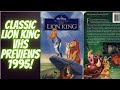 VHS Opening Previews Walt Disney Home Video Lion King VHS 1995