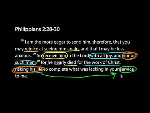 Savoring Scripture - Philippians 2:28-30