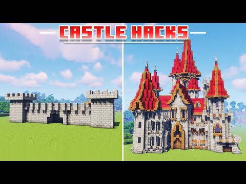 15+ Castle Build Hacks Minecraft!