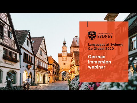 German immersion webinar | Languages at Sydney: Go Global 2020