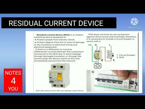 RCD ( RESIDUAL CURRENT DEVICE) IN ELECTRICAL