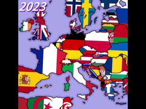 Europe flag map 2023 vs 1910 #shorts #memes #flagmap #flag #country #map #flagmap