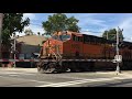 BNSF 6636 J.B. Hunt Intermodal Southbound (RARE), W Street Railroad Crossing, Sacramento CA