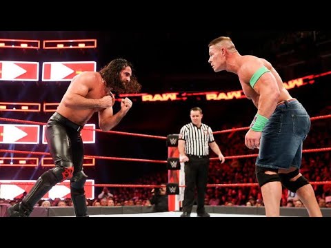 Seth Rollins vs Roman Reigns, John Cena, Elias Gauntlet Match RAW 2/19/2018 Highlights