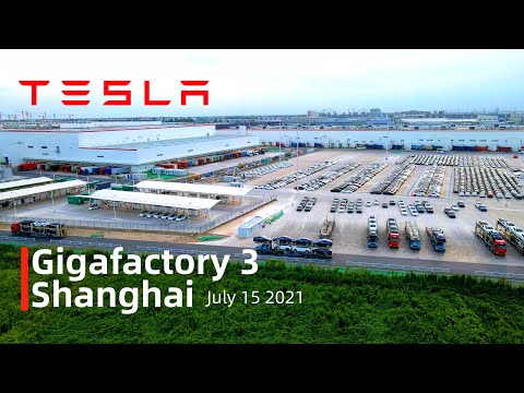 (July 15 2021)Tesla Gigafactory 3 Shanghai 4K Video