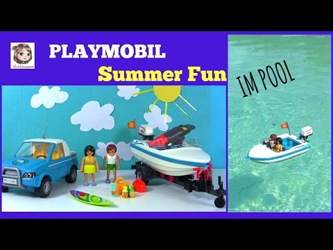 Mit dem MOTORBOOT IN DEN POOL ☼ Playmobil Summer Fun Surfer-Pickup mit Speedboat | 6864 Unboxing