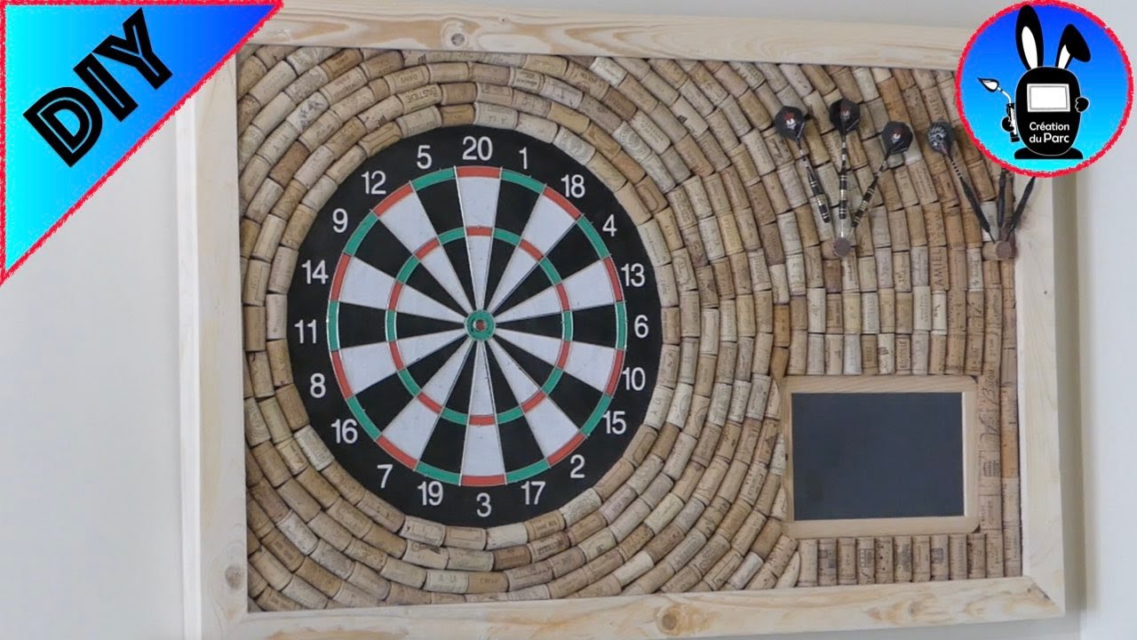 DIY : fabrication d'un jeux de flechette en bois de palette et liège