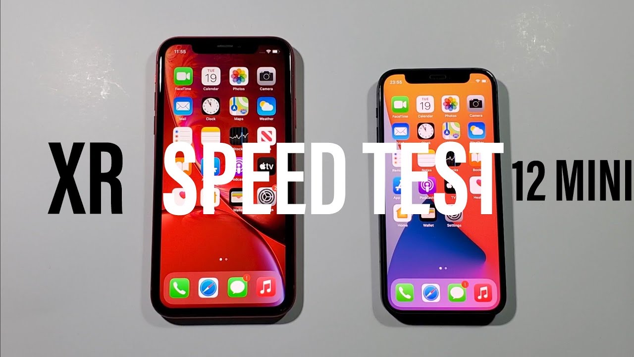 Iphone 12 Mini vs Iphone XR Comparison Speed Test