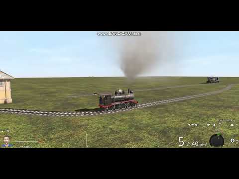 Thomas em Off the Rails do outro lado da montanha, mas no Trainz Simulator Railroad 2019