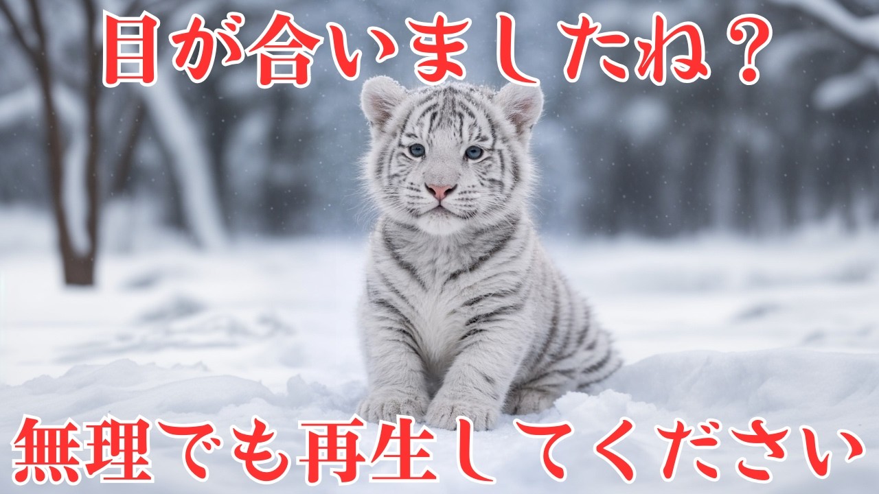 ⚠️無視せず再生して⚠️目があって再生できたら「良いこと」起こり始めます。30秒だけでも見たら白虎が怖いくらいの幸運を授けてくださいます。運気上昇が加速する不思議な動画。