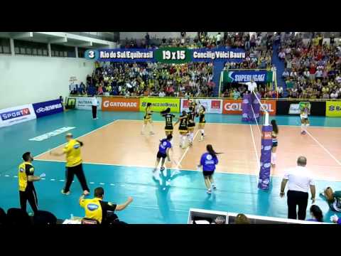Pontos decisivos de Rio do Sul/Equibrasil 3 x 0 Concilig/Vôlei Bauru