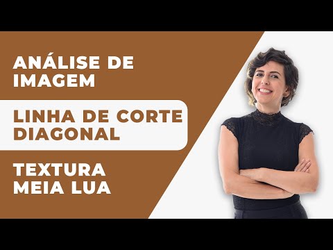 Análise de imagem: linha diagonal com textura meia lua