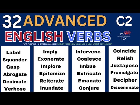Mastering 32 Advanced C2 verbs to level up your vocabulary