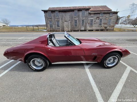 1974 Dark Red Corvette Big Block For Sale Video