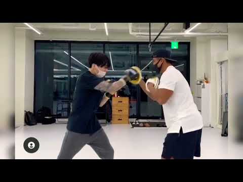 220102 - BTS Jungkook doing boxing with coach tommy | #jk Instagram Update | #bts #jungkook #boxing