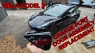 TESLA MODEL 3 CHARGE PORT DOOR ASSEMBLY REPLACEMENT DIY