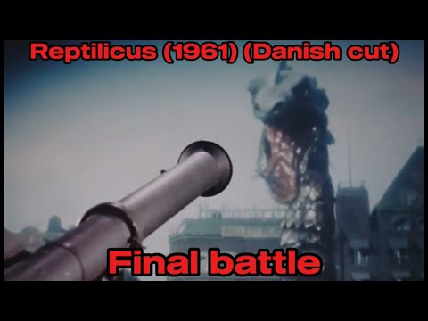 Reptilicus (1961)   Final battle (Danish cut)