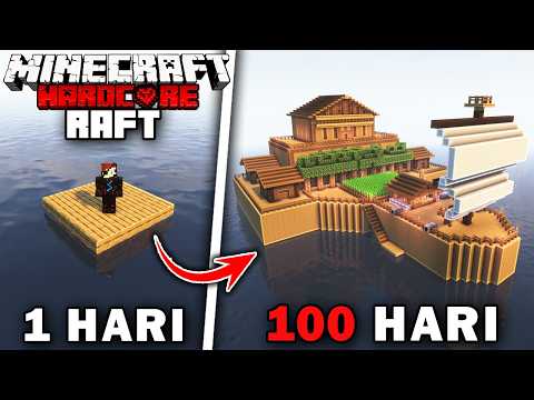 100 Hari Minecraft RAFT Hardcore - SEGITIGA BERMUDA [BISA JALAN]