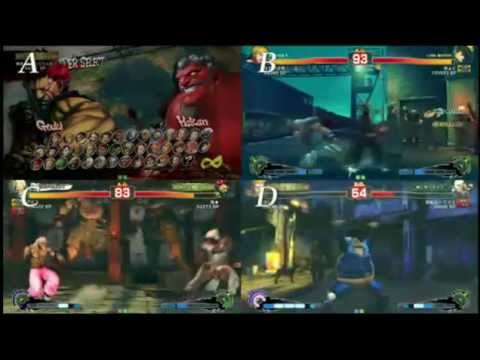 SSF4 AE2012 Japan Nationals - Block Matches 3vs3 teams (part1)