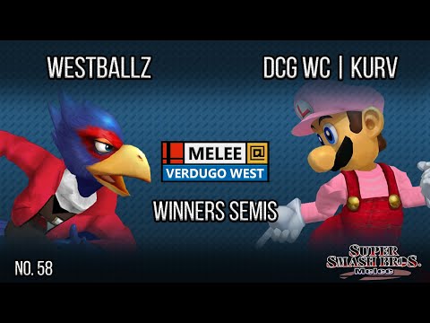 Melee @ Verdugo #58 - Westballz (Falco) VS DCG WC | Kurv (Luigi) - SSBM - Winners Semis