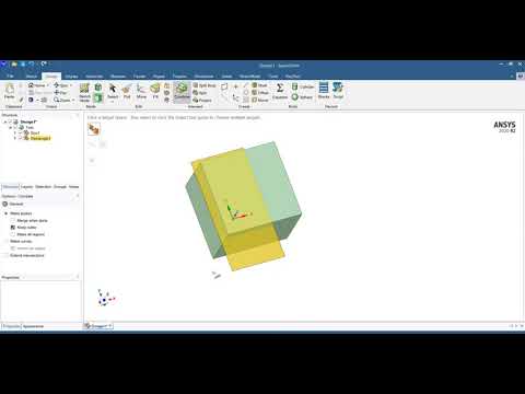 Substract two objects in Ansys SpaceClaim