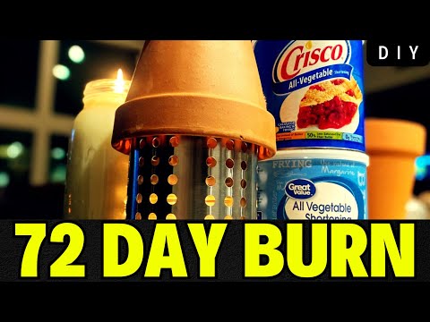 EMERGENCY HEAT & LIGHT for 72 DAYS | Crisco candles | PREPAREDNESS