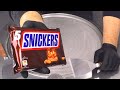 Snickers Chocolate Bar Ice Cream Rolls How To Make Candy Bars To Rolled Ice Cream Food ASMR