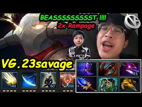 BEAST CARRY VG.23savage --- [Sven] 2x Rampage NO MERCY Right Click  Top1 MMR Dota 2 Pro Gameplay