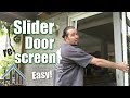 How To Re Screen Slider Patio Door Replace Screen Install New Easy Rescreen