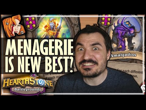 NEW MENAGERIE = TOP BUILD?! - Hearthstone Battlegrounds