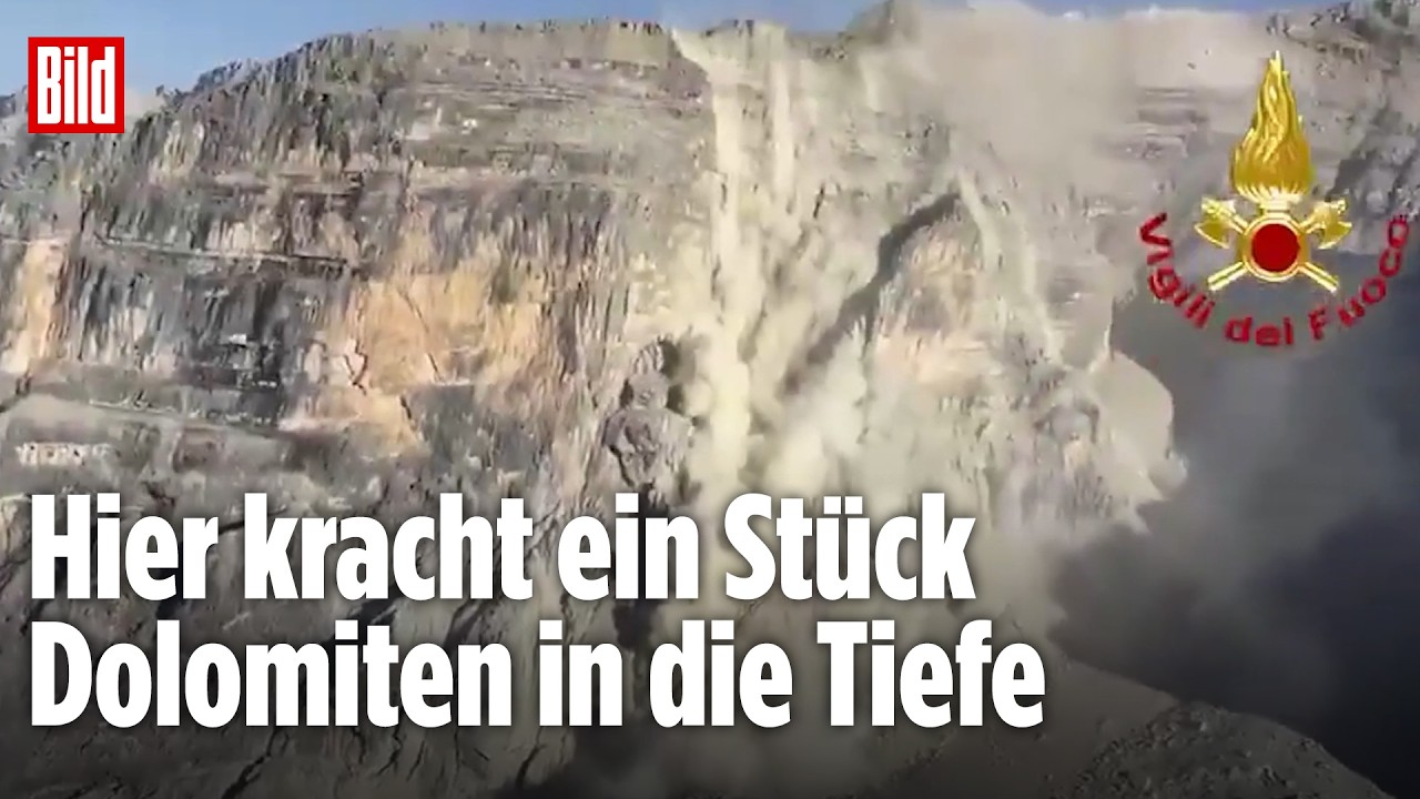 Gigantischer Felssturz in den Dolomiten: Behörden warnen vor Gefahr! Wanderweg gesperrt