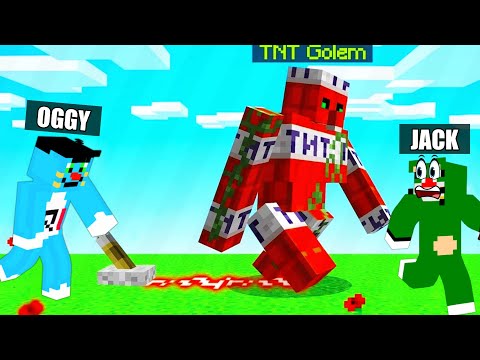 ROCK INDIAN GAMER - Minecraft But , Oggy Craft Custom New Golems | With Jack | Rock Indian Gamer |